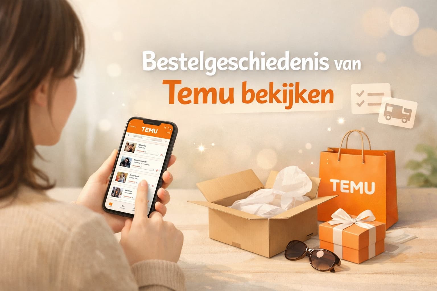 Bestelgeschiedenis van Temu bekijken op je smartphone