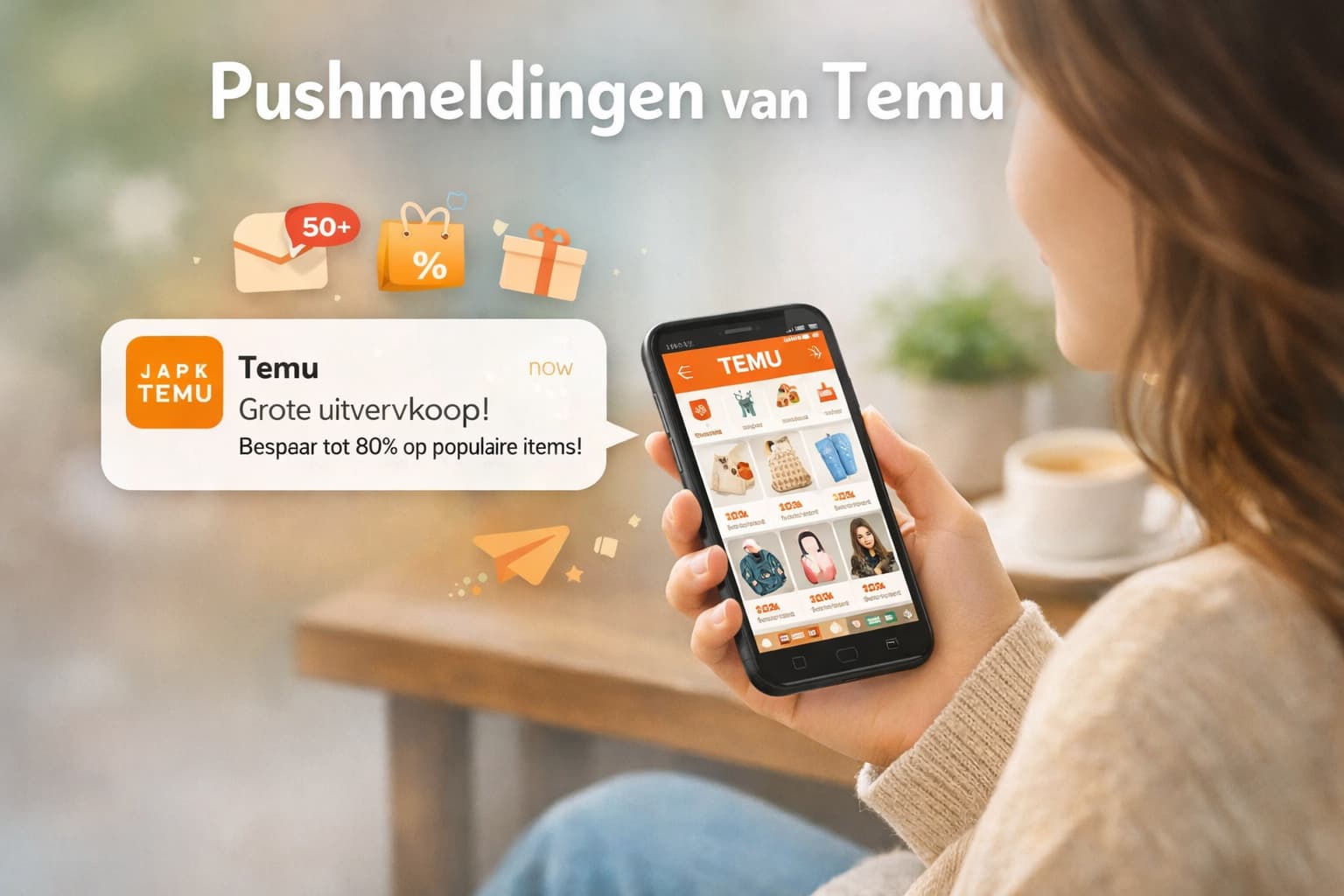 Pushmeldingen van Temu en hun voordeel voor shoppers