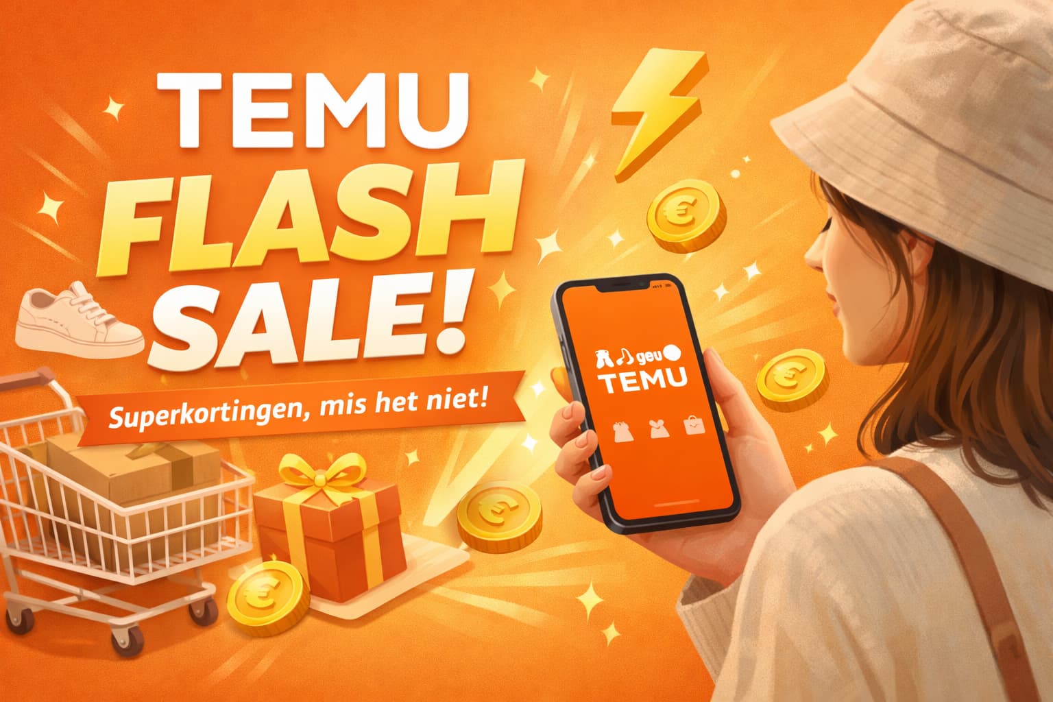Temu flash sale: dagelijkse deals in de Temu-app