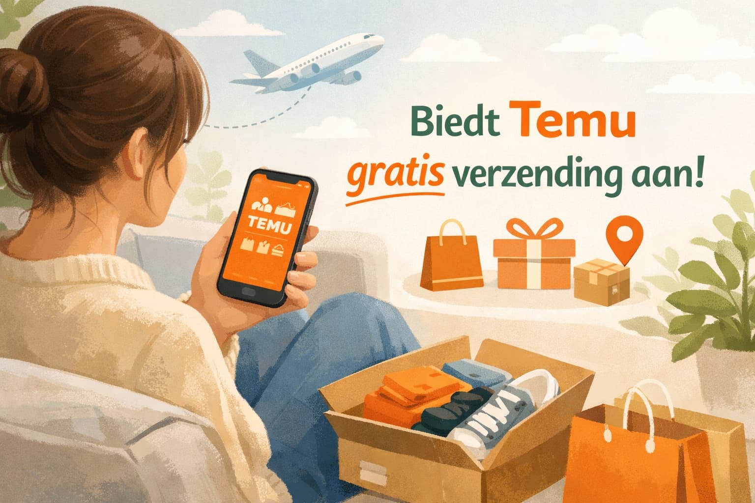 Hoe werkt gratis verzending via de Temu-app?